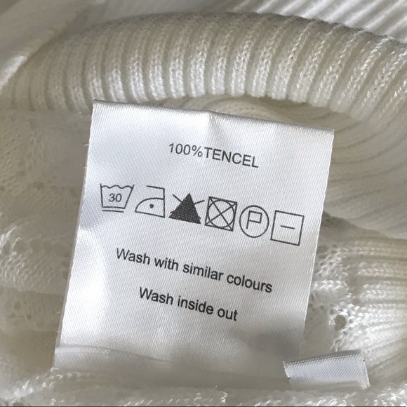 Storm & Marie White Elena SS Sweater Short Sleeve Open Knit Sweater - Picture 7 of 9